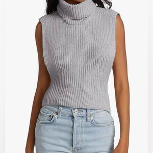 ☑️☑️ 𝗡𝗪𝗧 Women’s Sleeveless Sweater Vest Turtleneck Ribbed Knit Tank Top Shell